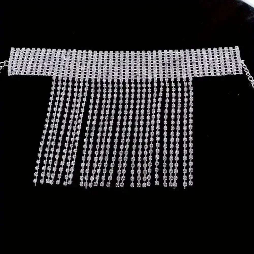 Sexy Silver-Plated Rhinestone Anklet (Color Silvery) - Picture 2 of 4